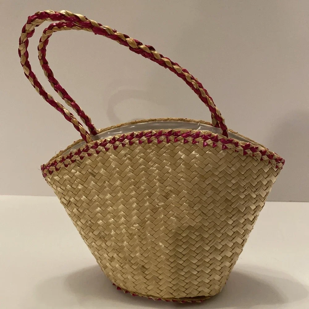 Vintage 1983 Hallmark Cards Rainbow Brite Twink Easter Woven Rattan Basket Purse